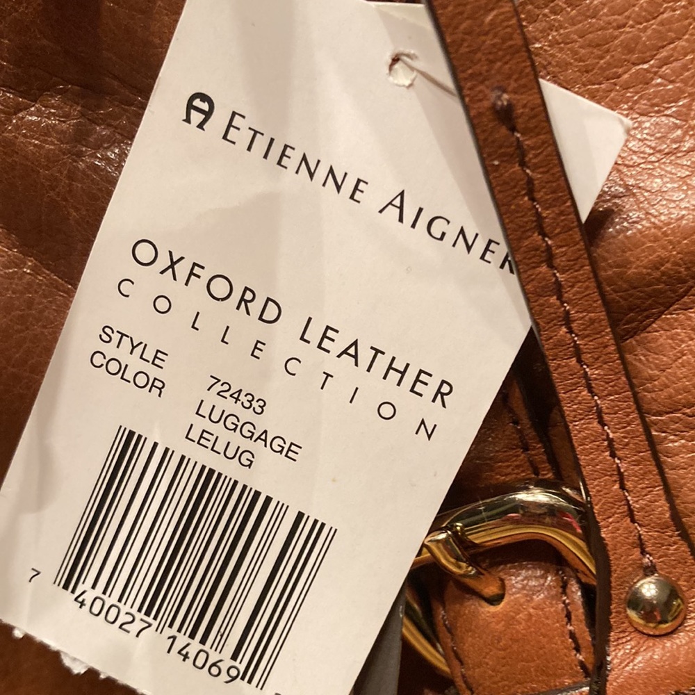 Etienne Aigner leather Tan Tote Bag - Picture 3 of 15